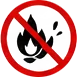 Icon keine Flammen oder Funken erzeugen