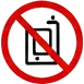 Icon keine Lichtschalter oder Elektrogeräte bedienen