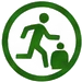 Icon Gebäude verlassen
