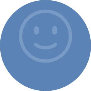 Platzhalter blauer Kreis mit Smiley